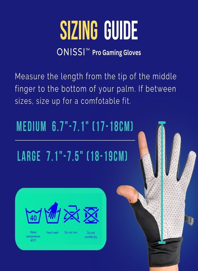 ONISSI Pro Gaming Gloves for Sweaty Hands | Sim Racing Gloves | Gamer Grip for PS4/ PS5/Xbox/PC/VR/Mobile/Sim Racer - Image 2